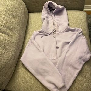 TNA purple crop hoodie